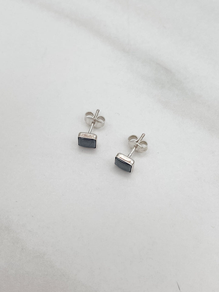 Sterling Silver Square Stud Earrings