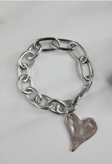 Suki Bracelet Handmade with Chain and Heart Charm