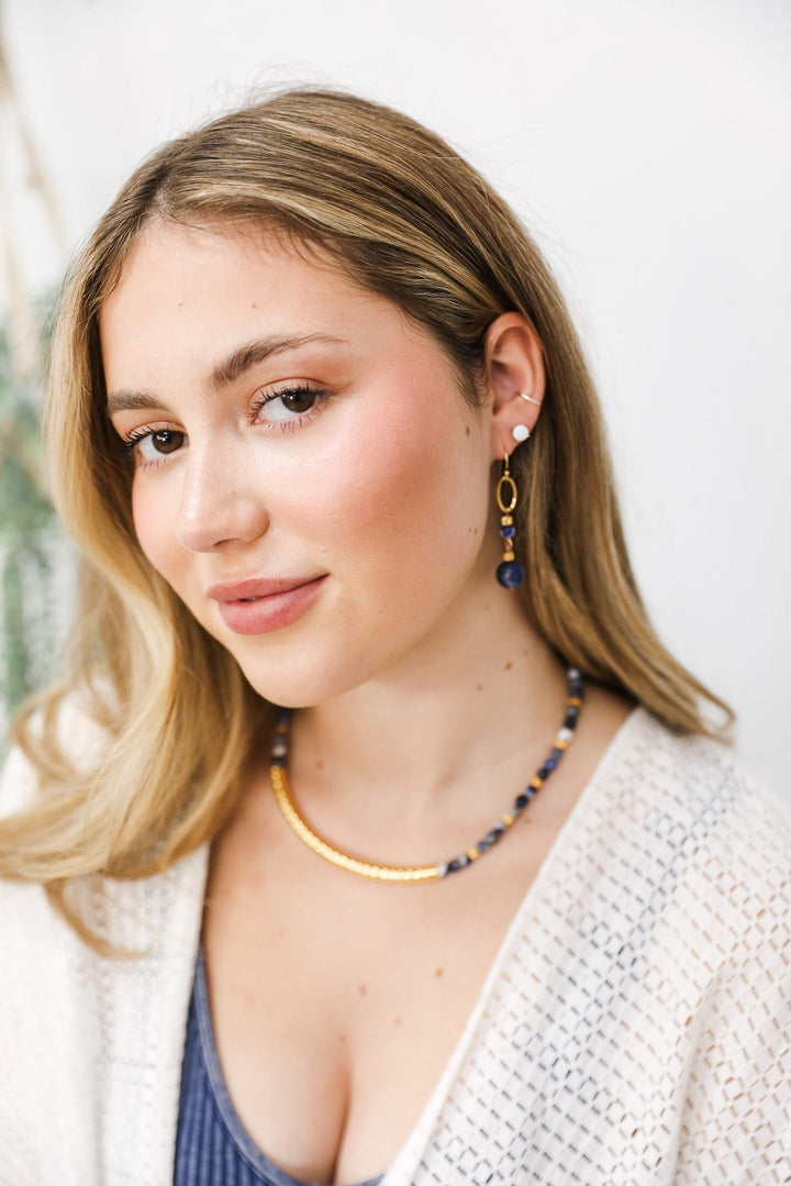 Sylvie Gabrielli Annwn Blue Lapis Earrings