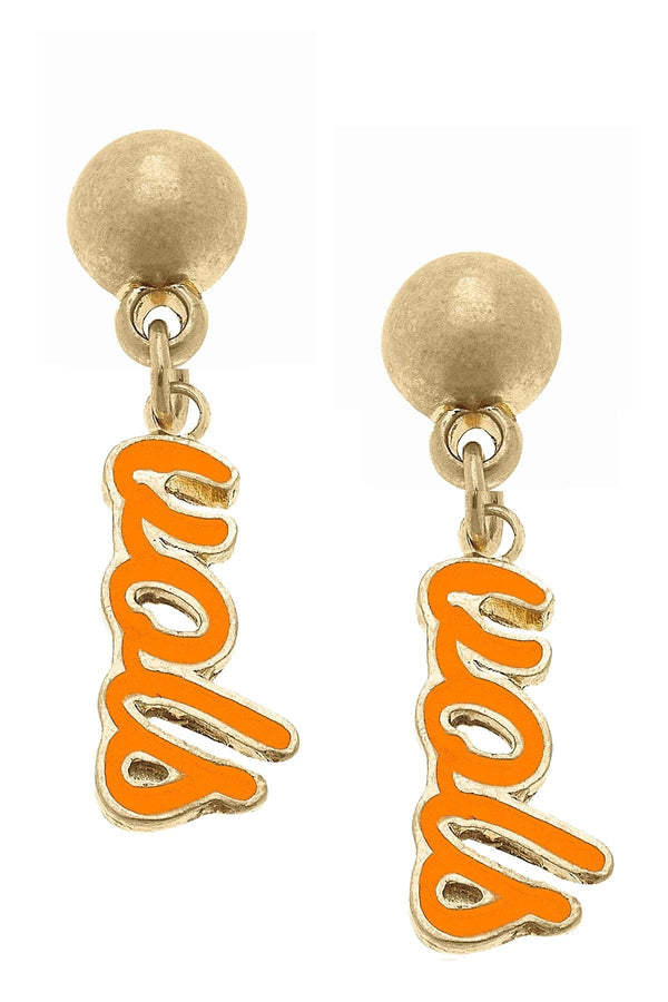 Tennessee Vols Enamel Script Earrings