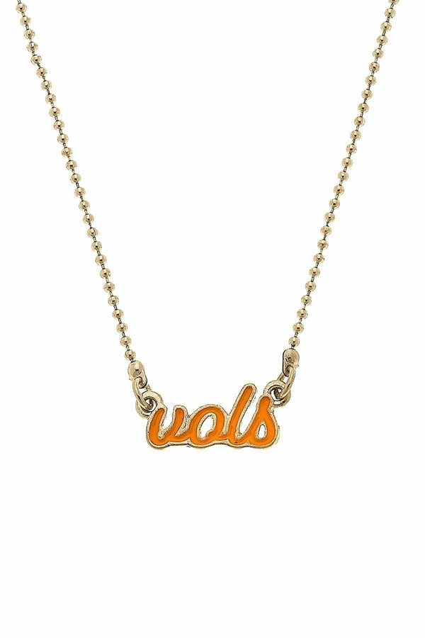 Tennessee Vols Enamel Script Necklace