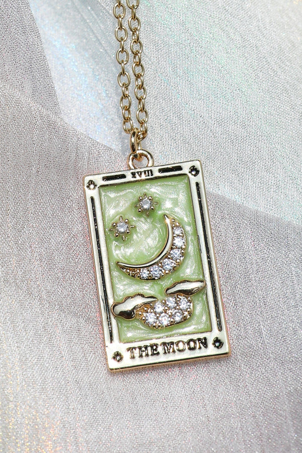 The Moon Tarot Card Necklace