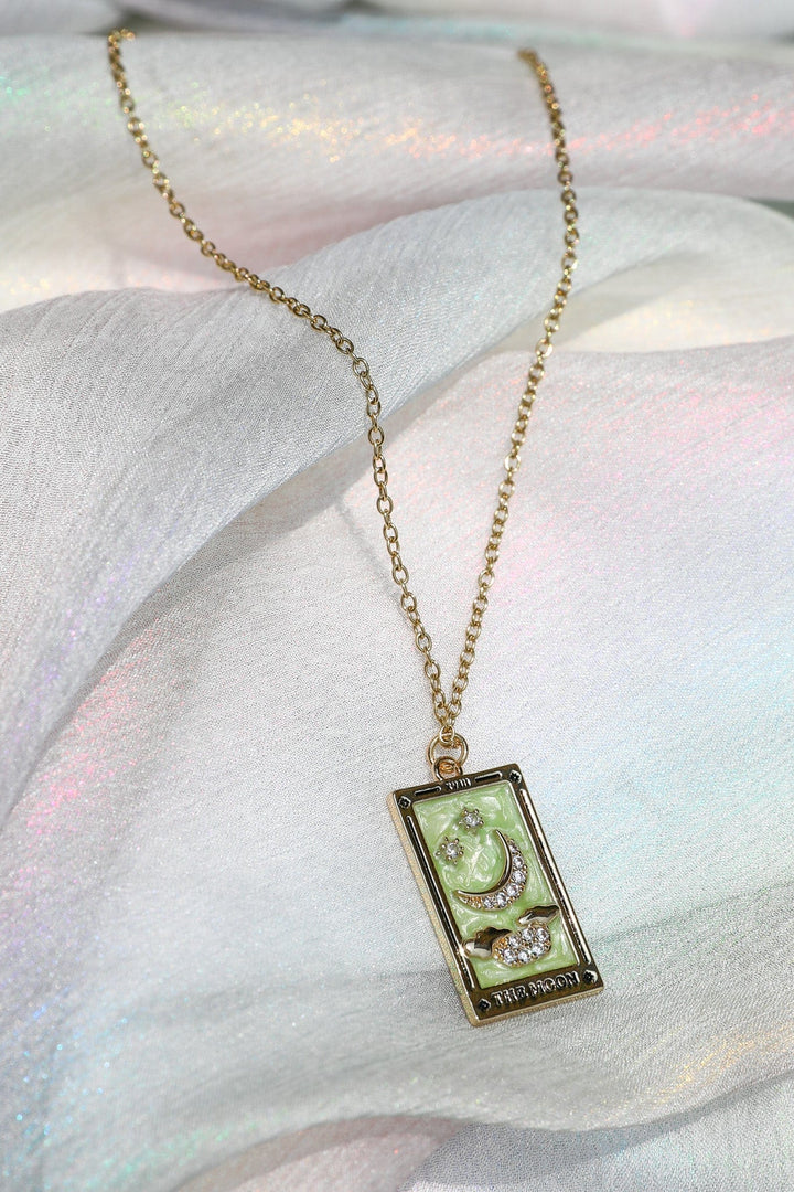 The Moon Tarot Card Necklace