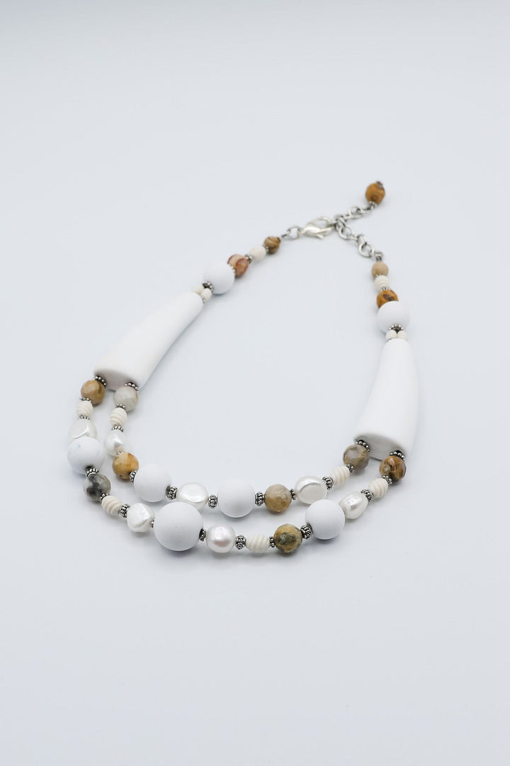 Two Strand Necklace with Freshwater Pearls