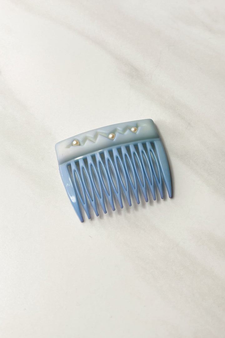 Vintage Buch + Deichmann Zigzag Pearl Hair Comb