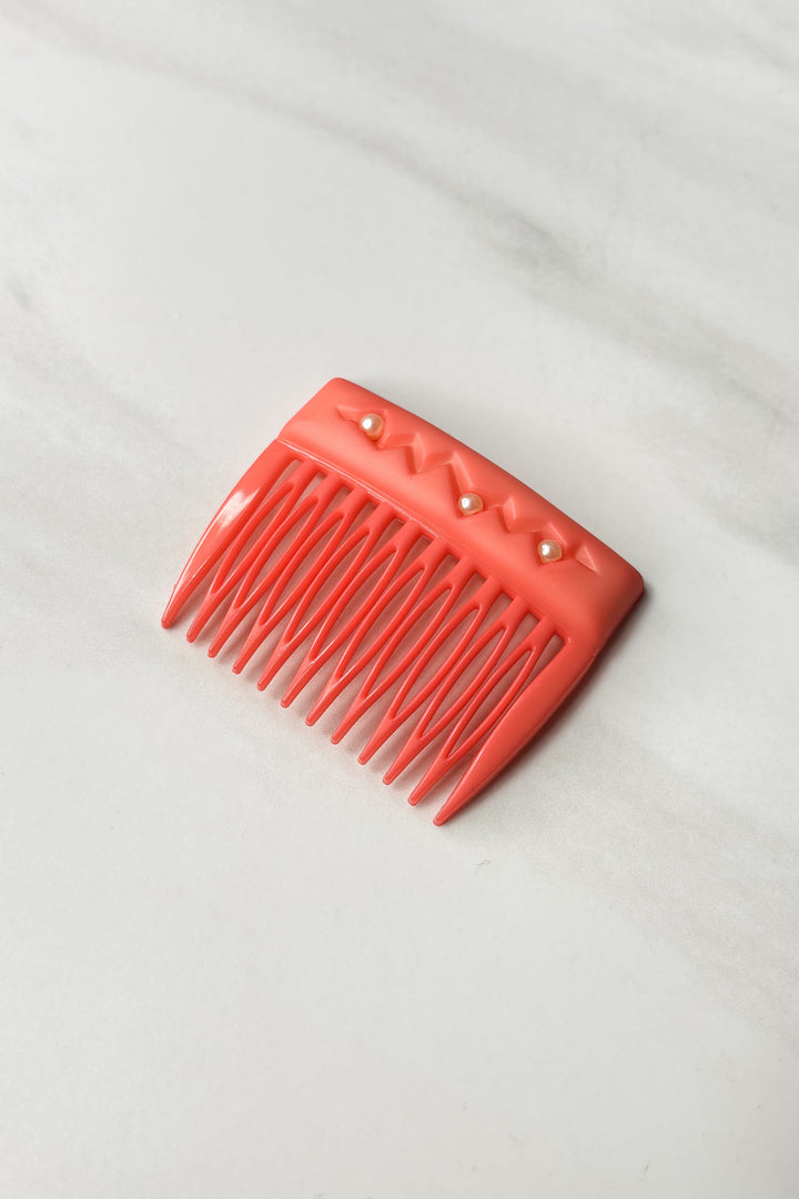 Vintage Buch + Deichmann Zigzag Pearl Hair Comb