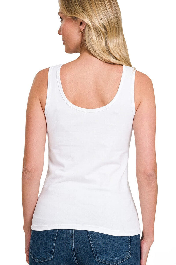 Zenana Cotton Crop Tank Top