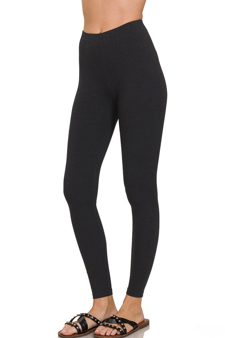 Zenana Premium Cotton Full Length Cotton Leggings