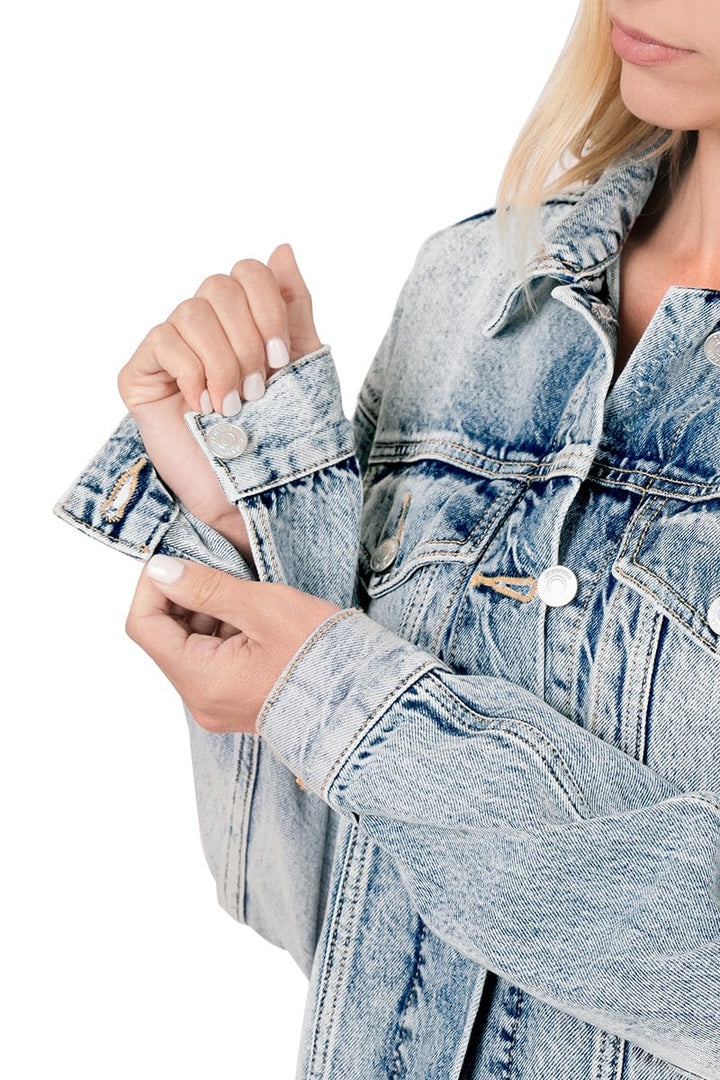 Zenana Washed Denim Jacket