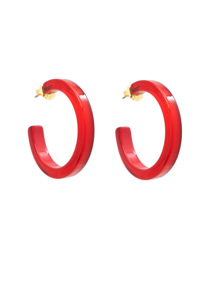 Zenzii Medium Resin Open Hoop Earring