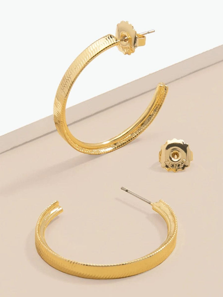 Zenzii Metal Plated Open Hoop Earrings