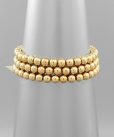 3 Row Metal Ball Bracelet