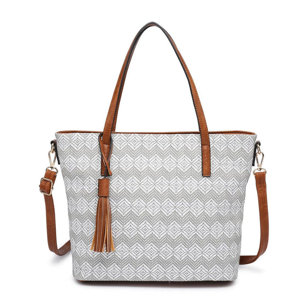 August Two Tone Natural Tote