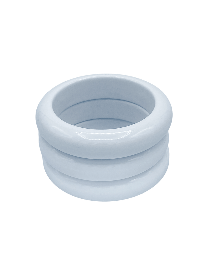 Big White Bangle Bracelet