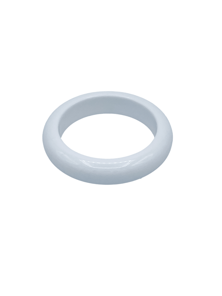 Big White Bangle Bracelet