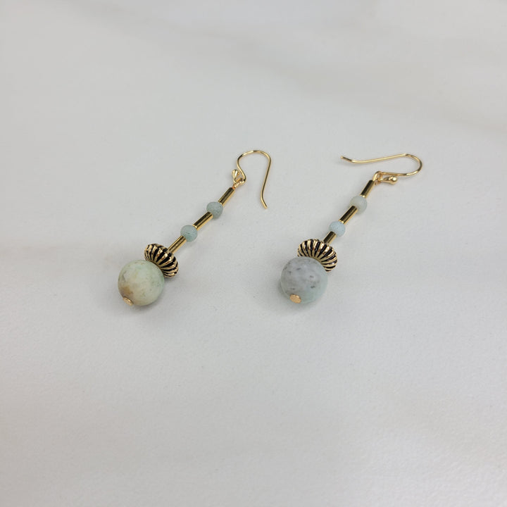 Blue Echo Earrings Handmade with Amazonite Beads