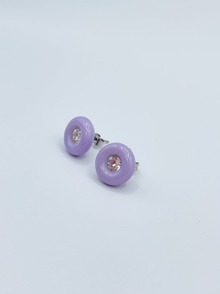 Buch + Deichmann Stud Earrings with Crystal in the Center