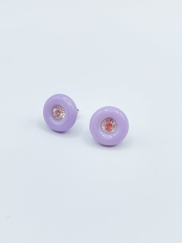 Buch + Deichmann Stud Earrings with Crystal in the Center