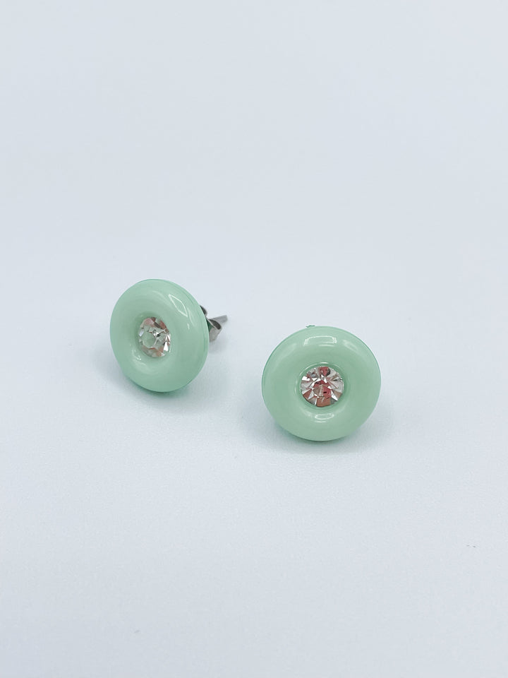 Buch + Deichmann Stud Earrings with Crystal in the Center