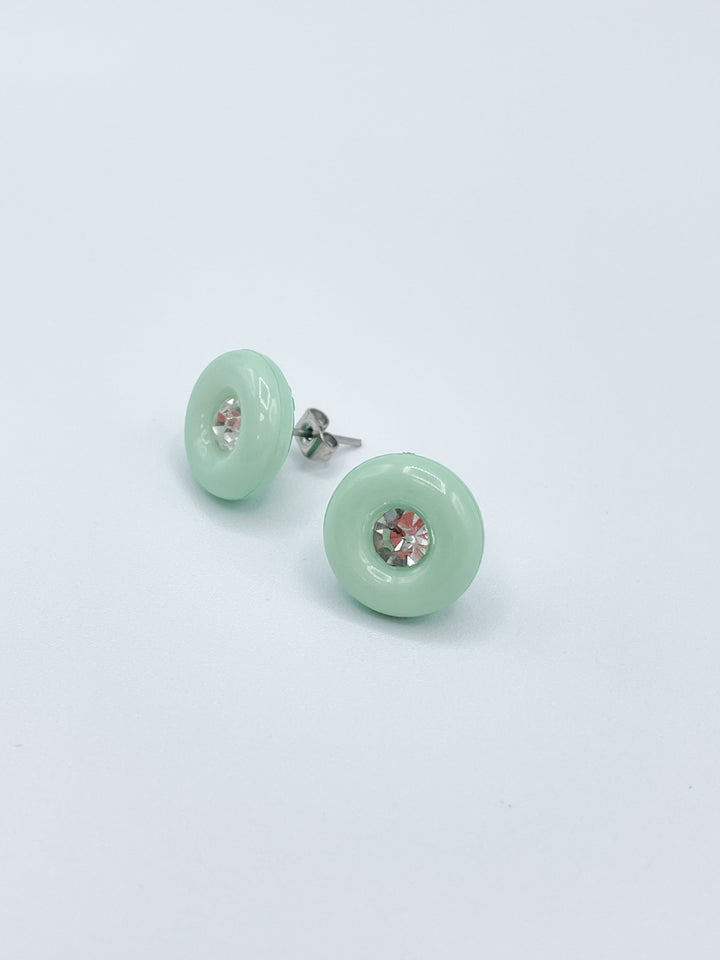 Buch + Deichmann Stud Earrings with Crystal in the Center