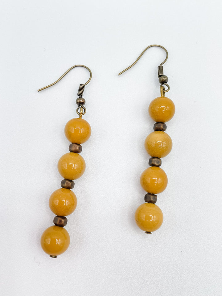 Dangle Earrings for Women 2.5" Long with Genuine Stones