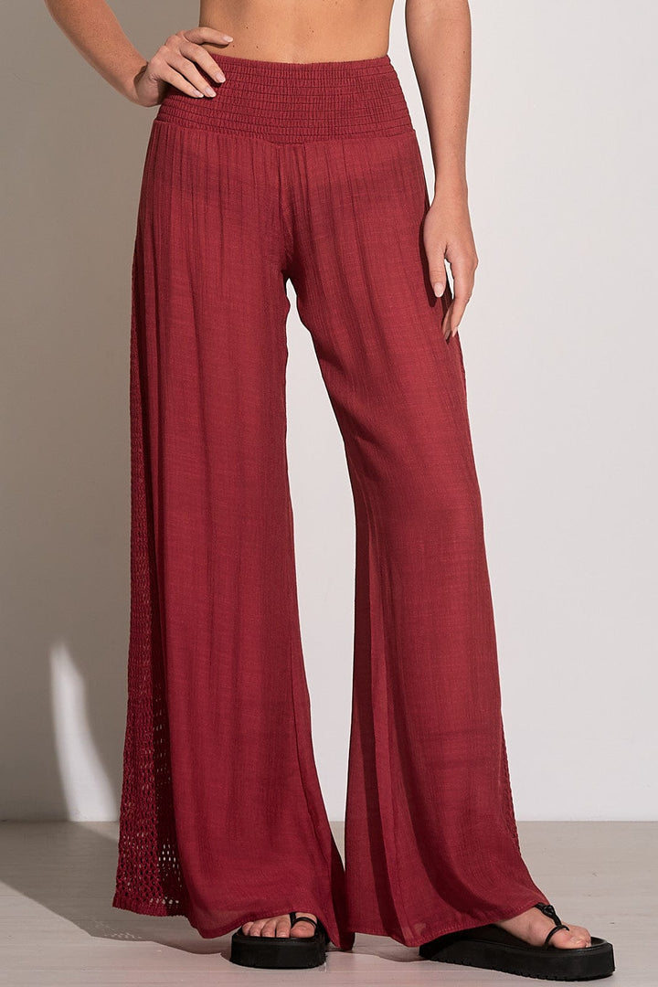 Elan Crochet Paneled Pants