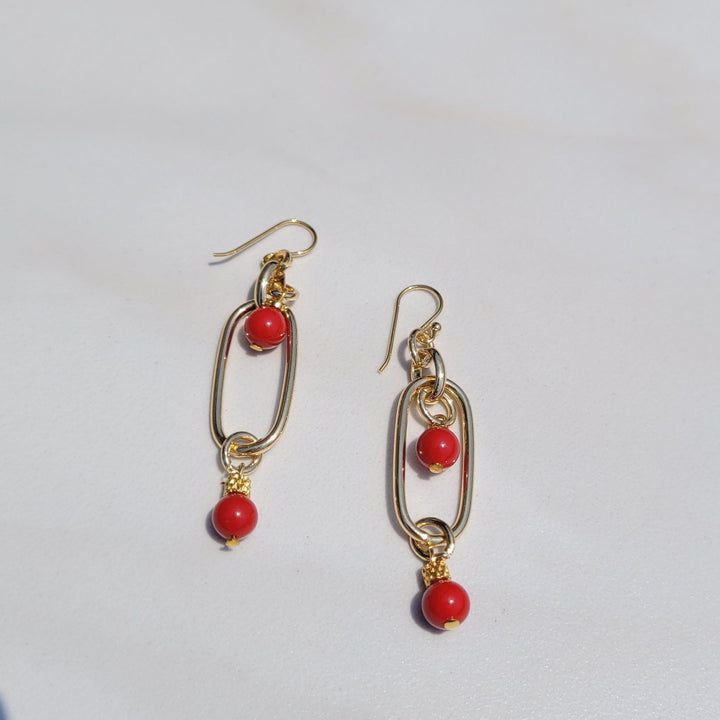 Erato Chain Earrings with Beads