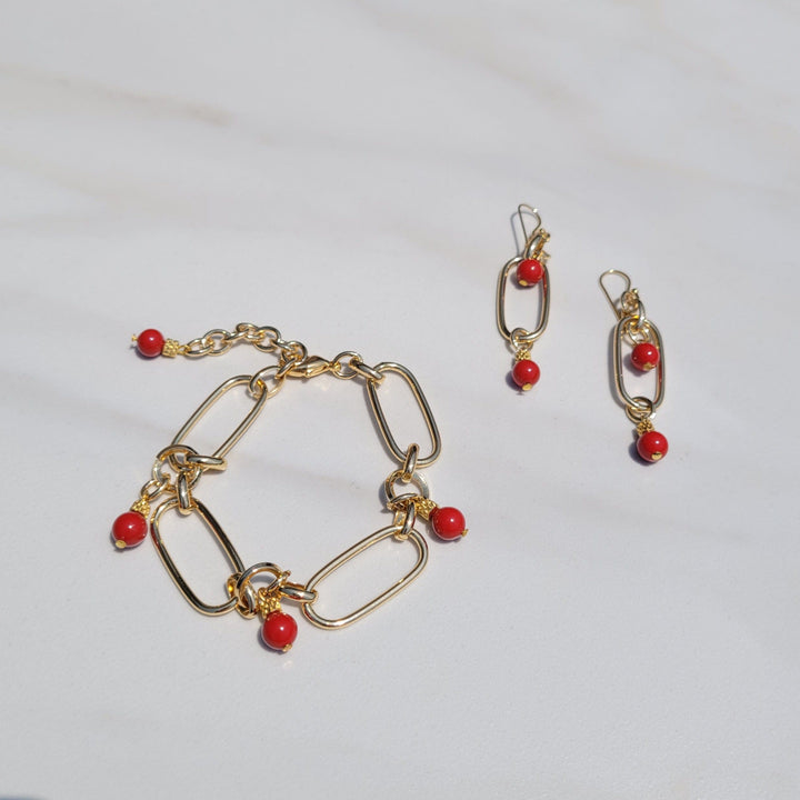 Erato Chain Earrings with Beads