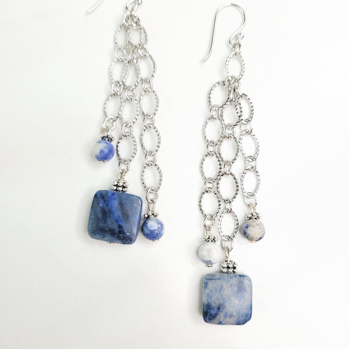 Euphoria Blue Sodalite Dangle Earrings