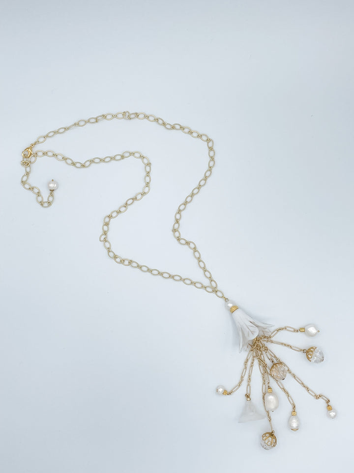 Flower Tassel Necklace