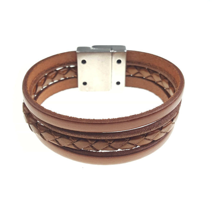 Four Strand Textured Leather Bracelet