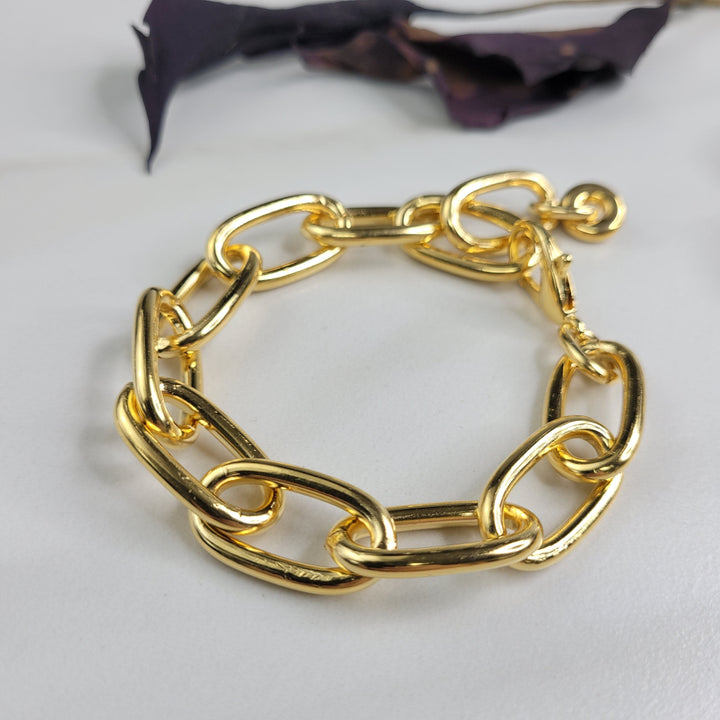 Gaia's Golden Bracelet Handmade with Gold Plated Chain