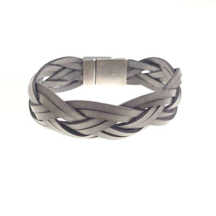 Genuine Leather Large Braided Bracelet