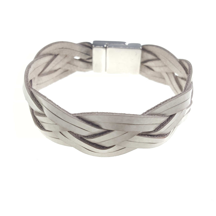 Genuine Leather Large Braided Bracelet