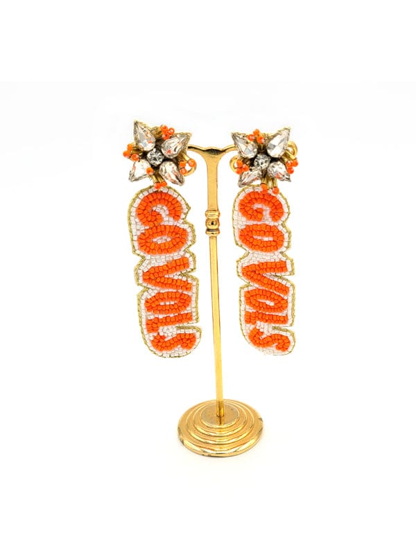 "GO VOLS" Beaded Earrings