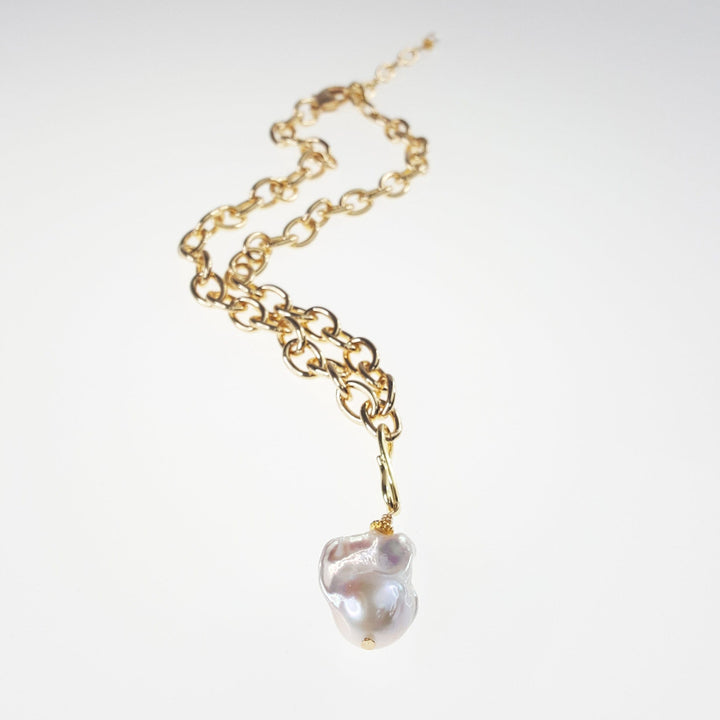 Gold Chain with Removeable Baroque Pearl