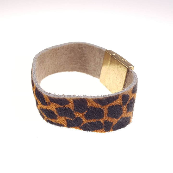 Handmade Animal Print Leather Cuff Bracelets