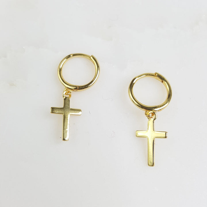 Love and Mercy Hanging Cross Dangle Earrings