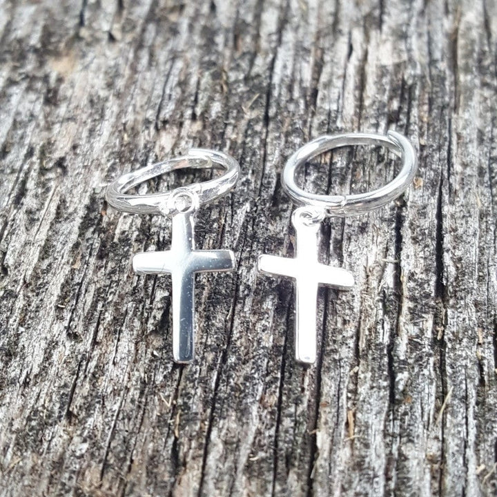 Love and Mercy Hanging Cross Dangle Earrings