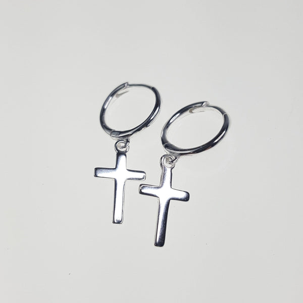 Love and Mercy Hanging Cross Dangle Earrings