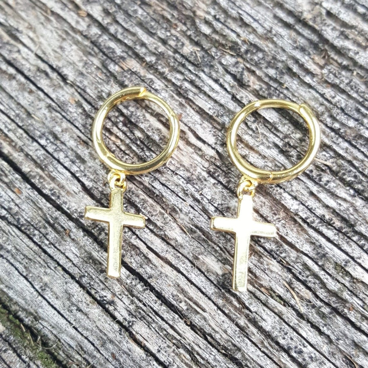 Love and Mercy Hanging Cross Dangle Earrings