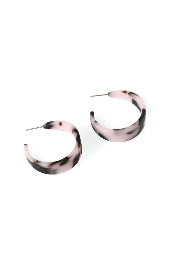 Matte Resin Thick Hoop Earring