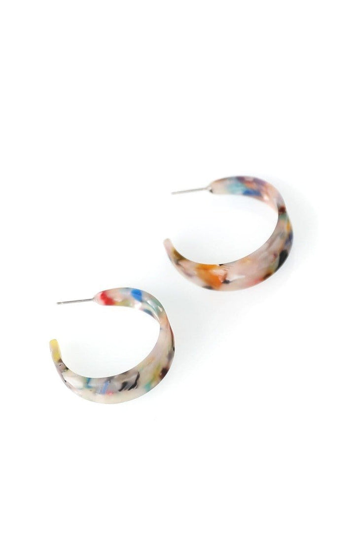 Matte Resin Thick Hoop Earring