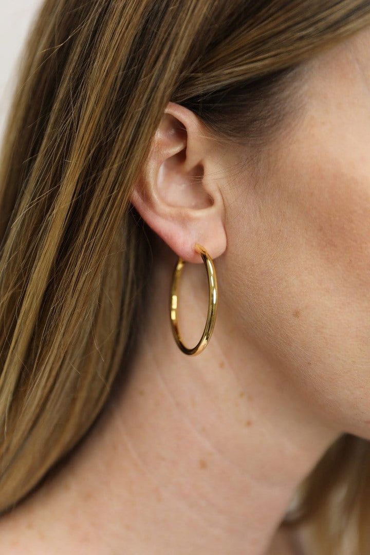 Metal Closed Hoop Earring