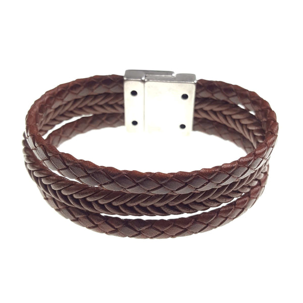 Multi Strand Braided Leather Bracelet