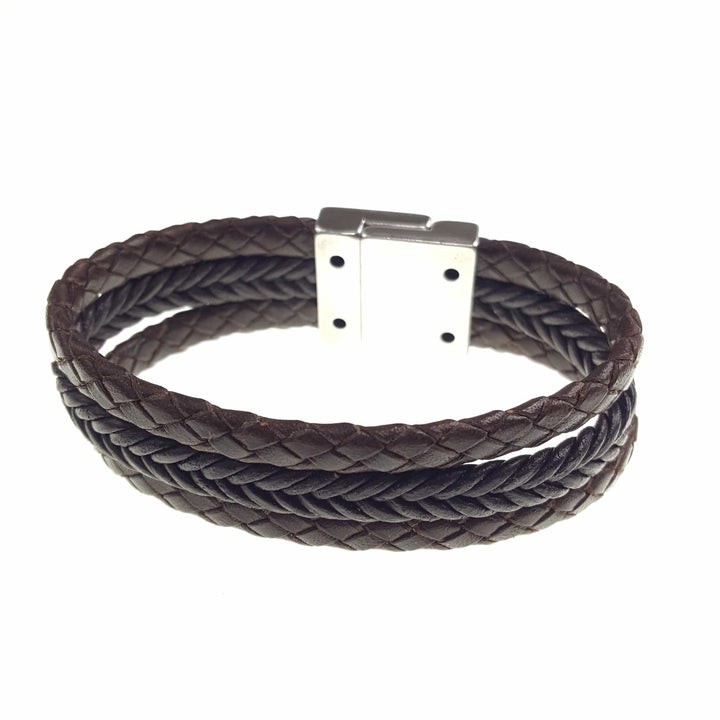 Multi Strand Braided Leather Bracelet