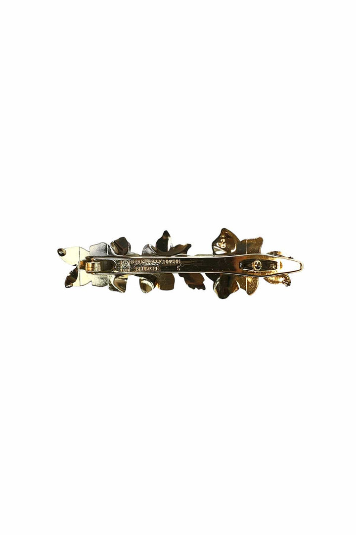 Retro Buch and Deichmann Gold Three Flowers Hair Barrette