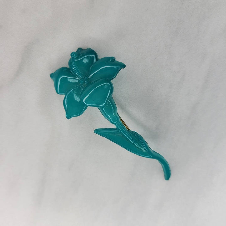 Retro Buch and Deichmann Lotus Pin Brooch