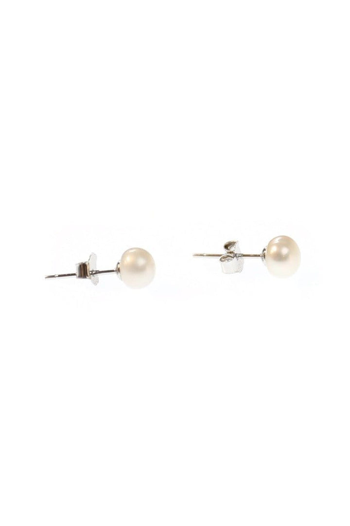 Small White Pearl Stud Earrings