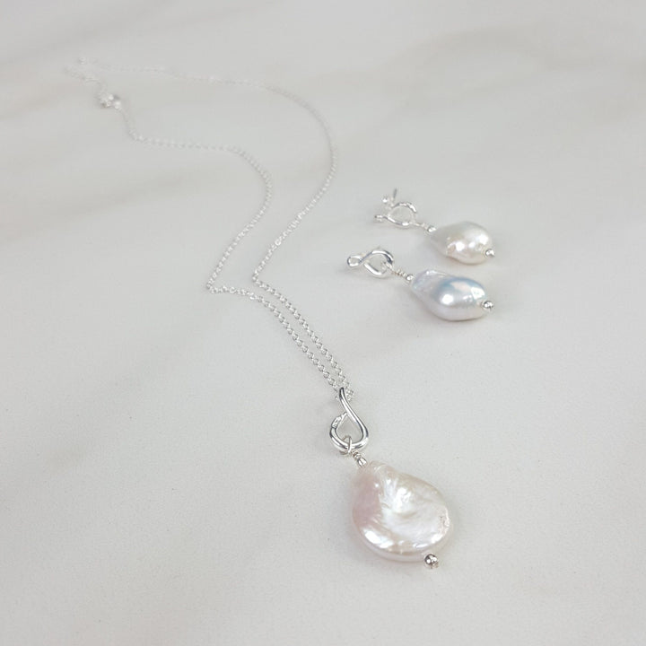 Sterling Silver Necklace with Fresh Water Pearls